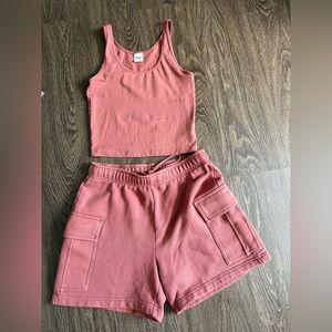 TNA ARITZIA matching set size S top and Size M short